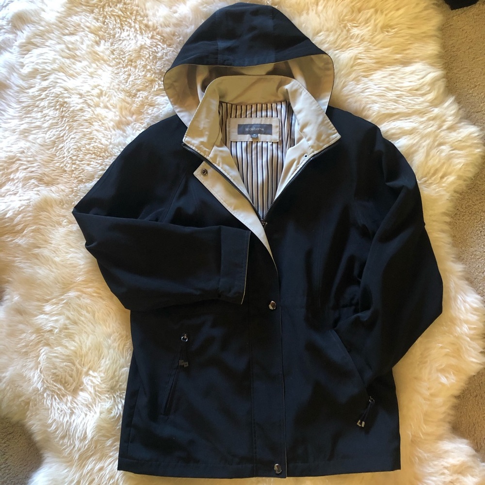 Liz Claiborne Rain Jacket with Removable Hood